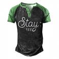 Mens World Suicide Prevention Awareness Day Stay 988  Men's Henley Shirt Raglan Sleeve 3D Print T-shirt Black Green