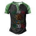 Mexico Eagle Hispanic Heritage Mexican Pride Mexico  Men's Henley Shirt Raglan Sleeve 3D Print T-shirt Black Green