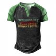 Mind Your Own Uterus V10 Men's Henley Shirt Raglan Sleeve 3D Print T-shirt Black Green