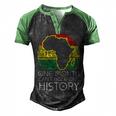 One Month Cant Hold Our History Pan African Black History  Men's Henley Shirt Raglan Sleeve 3D Print T-shirt Black Green