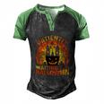 Patiently Spend All Year Waiting For Halloween Men's Henley Shirt Raglan Sleeve 3D Print T-shirt Black Green