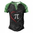 Pi Day Love Is Like Pi Valentines Math Teacher Gift Men's Henley Shirt Raglan Sleeve 3D Print T-shirt Black Green