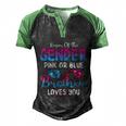 Pink Or Blue Brother Loves You Keeper Of The Gender Meaningful Gift Men's Henley Shirt Raglan Sleeve 3D Print T-shirt Black Green