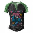 Pink Or Blue I Already Love You Matching Gender Reveal Party Funny Gift Men's Henley Shirt Raglan Sleeve 3D Print T-shirt Black Green