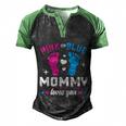 Pink Or Blue Mommy Loves You Gender Reveal Baby Gift Men's Henley Shirt Raglan Sleeve 3D Print T-shirt Black Green