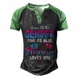 Pink Or Blue Nanny Loves You Keeper Of The Gender Gift Men's Henley Shirt Raglan Sleeve 3D Print T-shirt Black Green