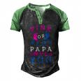 Pink Or Blue Papa Loves You Gift Gender Reveal Great Gift Men's Henley Shirt Raglan Sleeve 3D Print T-shirt Black Green
