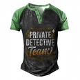 Private Detective Team Spy Investigator Investigation Cute Gift Men's Henley Shirt Raglan Sleeve 3D Print T-shirt Black Green