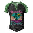 Retro Vintage Besties Trip Florida Men's Henley Shirt Raglan Sleeve 3D Print T-shirt Black Green