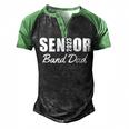 Senior Band Dad 2023 Marching Band Parent Class Of 2023  Men's Henley Shirt Raglan Sleeve 3D Print T-shirt Black Green