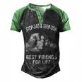 Step-Dad & Step-Son - Best Friends Men's Henley Shirt Raglan Sleeve 3D Print T-shirt Black Green