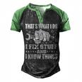 Thats What I Do I Fix Stuff And I Know Things Men's Henley Shirt Raglan Sleeve 3D Print T-shirt Black Green
