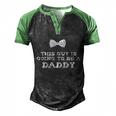This Guy Is Going To Be A Daddy Soon To Be Father Gift Men's Henley Shirt Raglan Sleeve 3D Print T-shirt Black Green