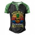This Is My Hawaiian Gift Men's Henley Shirt Raglan Sleeve 3D Print T-shirt Black Green