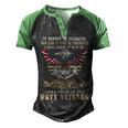 Title Navy Veteran Men's Henley Shirt Raglan Sleeve 3D Print T-shirt Black Green