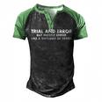 Trial And Error Men's Henley Shirt Raglan Sleeve 3D Print T-shirt Black Green