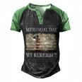 We Remember Funny Gift Salute Military Memorial Day Cute Gift Men's Henley Shirt Raglan Sleeve 3D Print T-shirt Black Green