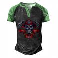 Hail Our Heroes 911 Patriot Day 2021 Skull Firefighter Graphic Design Printed Casual Daily Basic Men's Henley Shirt Raglan Sleeve 3D Print T-shirt Black Grey