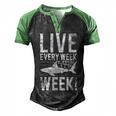 Live Every Week Like Its Shark Week 2 Men's Henley Shirt Raglan Sleeve 3D Print T-shirt Black Grey
