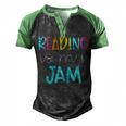 Reading Is My Jam Read Teacher Ela Teacher Men's Henley Shirt Raglan Sleeve 3D Print T-shirt Black Grey