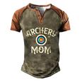 Archery Archer Mom Target Proud Parent Bow Arrow Funny Men's Henley Shirt Raglan Sleeve 3D Print T-shirt Brown Orange