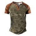 Archery Heartbeat Archer Shoot Bow Arrow Bowman Aim Men's Henley Shirt Raglan Sleeve 3D Print T-shirt Brown Orange