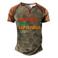 Awesome Since September 2007 Men's Henley Shirt Raglan Sleeve 3D Print T-shirt Brown Orange