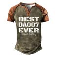 Best Daddy Ever Fathers Day For Dads 007 Men's Henley Raglan T-Shirt Brown Orange