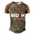 Biden Pay More Live Worse Anti Biden Men's Henley Shirt Raglan Sleeve 3D Print T-shirt Brown Orange