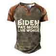 Biden Pay More Live Worse Shirt Pay More Live Worse Biden Design Men's Henley Shirt Raglan Sleeve 3D Print T-shirt Brown Orange