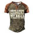 Bigger Than Yours V2 Men's Henley Shirt Raglan Sleeve 3D Print T-shirt Brown Orange