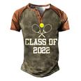 Class Of 2022 Graduation Senior Tennis Player Men's Henley Shirt Raglan Sleeve 3D Print T-shirt Brown Orange