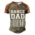 Dance Dad Distressed Scan For Payment Parents Adult Gift V2 Men's Henley Shirt Raglan Sleeve 3D Print T-shirt Brown Orange