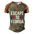 Desantis Escape To Florida Cute Gift Meaningful Gift Men's Henley Shirt Raglan Sleeve 3D Print T-shirt Brown Orange
