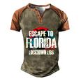Desantis Escape To Florida Gift V2 Men's Henley Shirt Raglan Sleeve 3D Print T-shirt Brown Orange