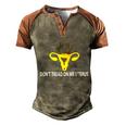 Don’T Tread On Me Uterus Gift V4 Men's Henley Shirt Raglan Sleeve 3D Print T-shirt Brown Orange