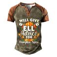 Ell Teacher Will Give Ell Advice For Pumpkin Spice A Tutor Gift Men's Henley Shirt Raglan Sleeve 3D Print T-shirt Brown Orange