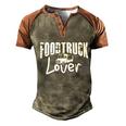 Foodtruck Love Ice Cream Trucks Fastfood Food Truck Gift Men's Henley Shirt Raglan Sleeve 3D Print T-shirt Brown Orange