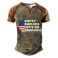 Funny Anti Biden Empty Shelves Joe Lets Go Brandon Anti Biden Men's Henley Shirt Raglan Sleeve 3D Print T-shirt Brown Orange