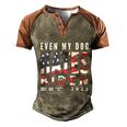 Funny Anti Biden Even My Dog Hates Biden Biden Sucks Anti Biden Usa Flag Men's Henley Shirt Raglan Sleeve 3D Print T-shirt Brown Orange