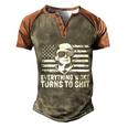 Funny Anti Biden Everything Woke Turns To Shit Funny Trump V2 Men's Henley Shirt Raglan Sleeve 3D Print T-shirt Brown Orange