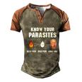 Funny Anti Biden Fjb Bareshelves Political Humor President Men's Henley Shirt Raglan Sleeve 3D Print T-shirt Brown Orange