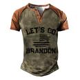 Funny Anti Biden Fjb Lets Go Brandon Funny Political Lets Go Brandon Men's Henley Shirt Raglan Sleeve 3D Print T-shirt Brown Orange