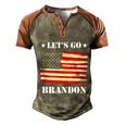 Funny Anti Biden Fjb Lets Go Brandon Let Go Brandon American Flag Republic Men's Henley Shirt Raglan Sleeve 3D Print T-shirt Brown Orange
