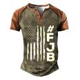 Funny Anti Biden Fjb Pro America Us Distressed Flag F Biden Fjb Men's Henley Shirt Raglan Sleeve 3D Print T-shirt Brown Orange