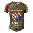 Funny Anti Biden Proud Member Of The Lgbfjb Community Us Flag Men's Henley Shirt Raglan Sleeve 3D Print T-shirt Brown Orange