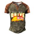 Funny Cool Real Drive Big Rigs For Truck Driver Great Gift Men's Henley Shirt Raglan Sleeve 3D Print T-shirt Brown Orange