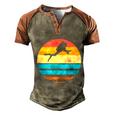 Funny Retro Scuba Diving Graphic Design Printed Casual Daily Basic Men's Henley Shirt Raglan Sleeve 3D Print T-shirt Brown Orange