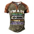 Im A Dj Not A Jukebox Funny Disc Jockey Deejay Men's Henley Shirt Raglan Sleeve 3D Print T-shirt Brown Orange
