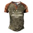 Im Jovanni Doing Jovanni Things Men's Henley Shirt Raglan Sleeve 3D Print T-shirt Brown Orange